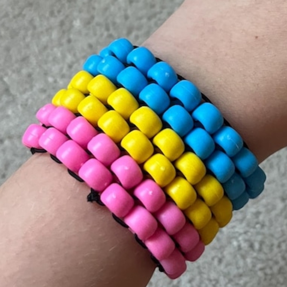 Pansexual Handmade Kandi Cuff Bracelet